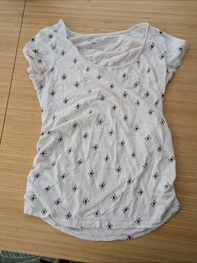 Old Navy Maternity Ruched Dot-Print Tee